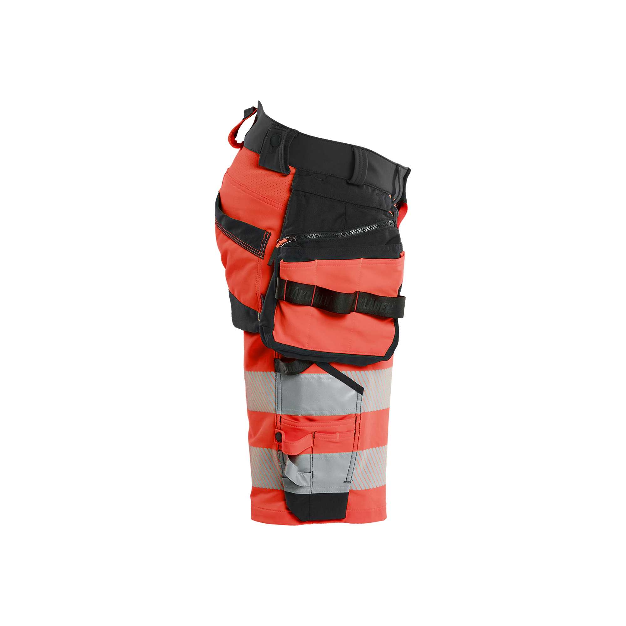 BLAKLADER 11201648 Hi Vis shorts 4 way stretch Hi Vis Reflective Work Shorts Men - double weave